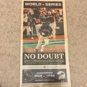 World Series Newspaper Cover